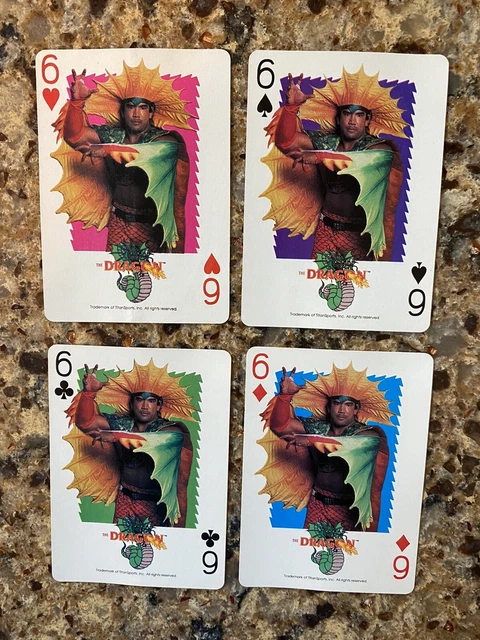 1991 Titan Sports WWF WWE Playing Cards Ricky The Dragon Steamboat LOT 4