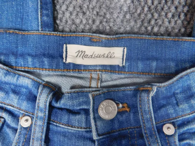 Madewell 9 " inch high rise skinny Jeans 26 Womens blue denim distressed 2