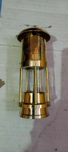 Brass finish Lamp Solid Brass Miner Lamp Nautical Ship Lantern Oil Lamp 7"