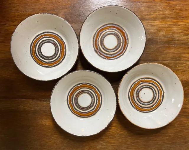4 Stonehenge Midwinter EARTH Cereal Soup Bowls 6 1/4" England