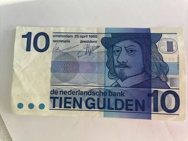 Netherlands Bank Note 1968 - De Nederlandsche Bank Tien / Ten / 10 Gulden