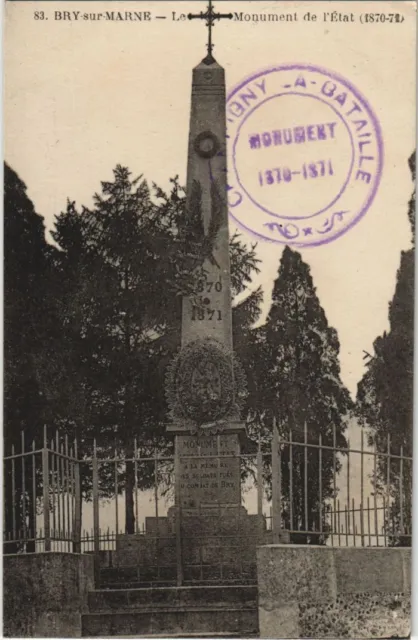 CPA BRY-SUR-MARNE Monument de l'Etat GUERRE MILITAIRE 1870 (46896)