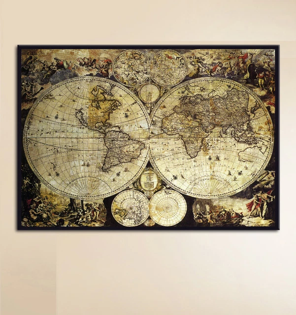 Poster Monde XXL – Carte Du Monde Géante 252x150cm, Déco Salon