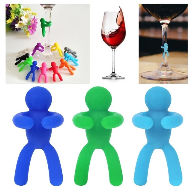 Marcadores de bebida etiquetas vaso de vino vaso de vino reconocimiento etiqueta vaso identificación
