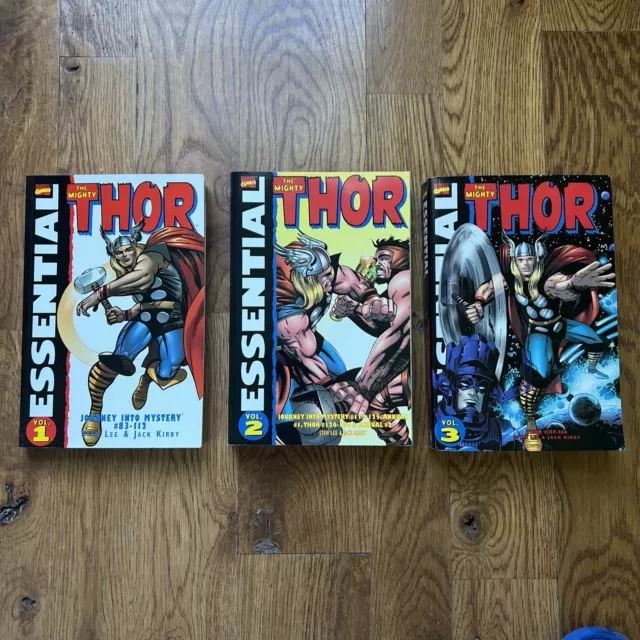 Marvel The Mighty Thor Essential Comic Book lot volumes 1-3