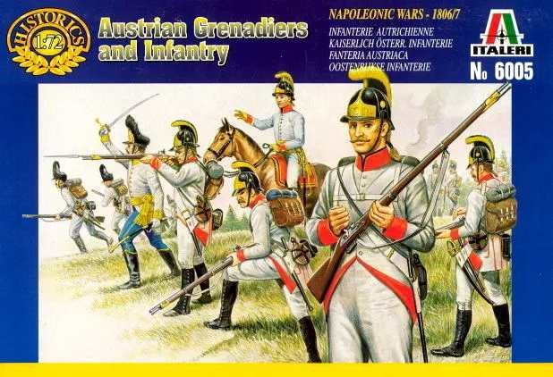 Granaderos e infantería austriacos napoleónicos Italeri 1/72 6005 (guerras napoleónicas)
