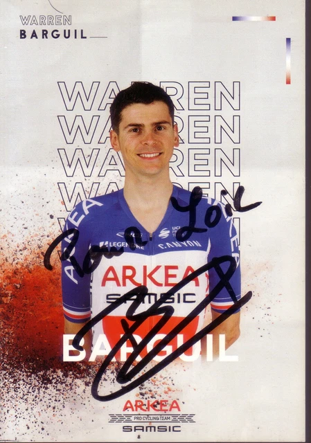 WARREN BARGUIL AUTOGRAPHE DEDICACE ARKEA SAMSIC 2021 EUR