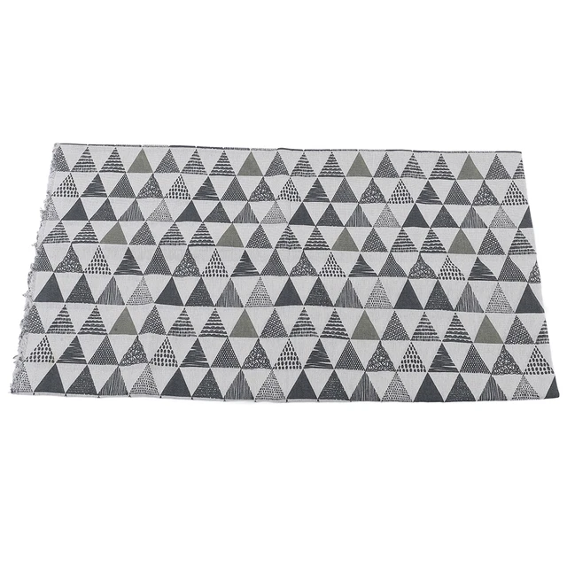 Tissu De Tapis Géométrique Bricolage De Tissu De Lin Simple Pour Nappes