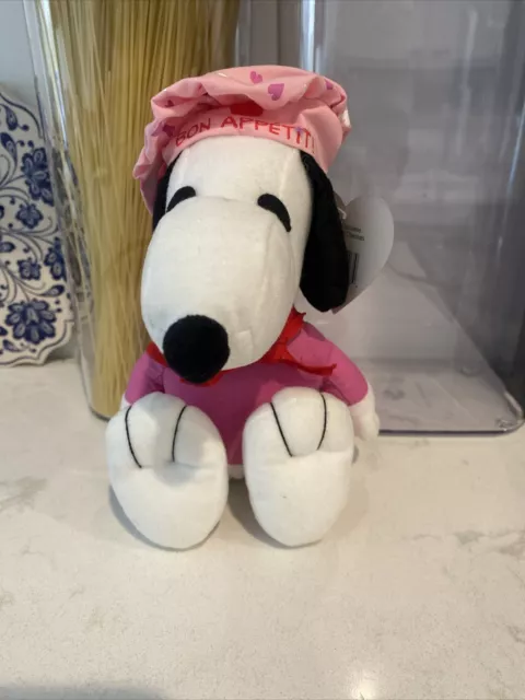 Peanuts Snoopy Valentine's Day Stuffed Animal Toy Chef Bon Appetit