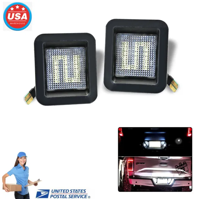 For Car LED License Plate Lights Assembly For Ford F-150 Raptor 2015-2021 US 2pc