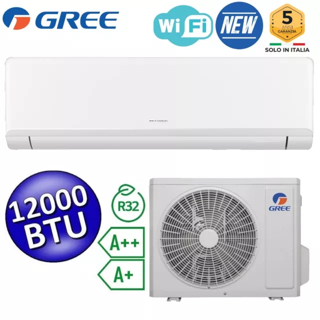 Ensemble climatiseur mono-inverter GREE NEWARI 12000 Btu A++/A+ avec WiFi.