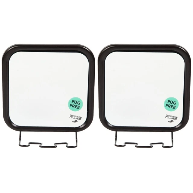2 Piezas Espejo de Vanidad Belleza Sin Golpes Cristal Hombre Ducha Afeitado Espejo Sin Niebla