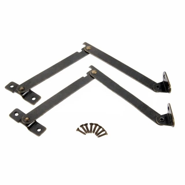 2 piezas bisagra de soporte de tapa retro bronce antiguo hierro consumibles
