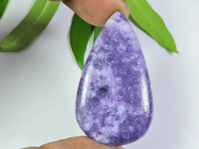 52 Cts. Natural Purple Lepidolite Pear Cabochon Loose Gemstone 26X45X05 Mm