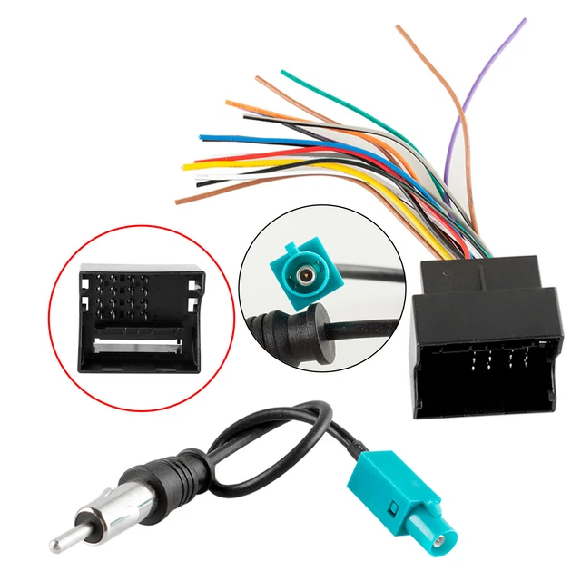 For VW For Benz For Audi Car Radio Wire Harness Plug Antenna Adapter Connector