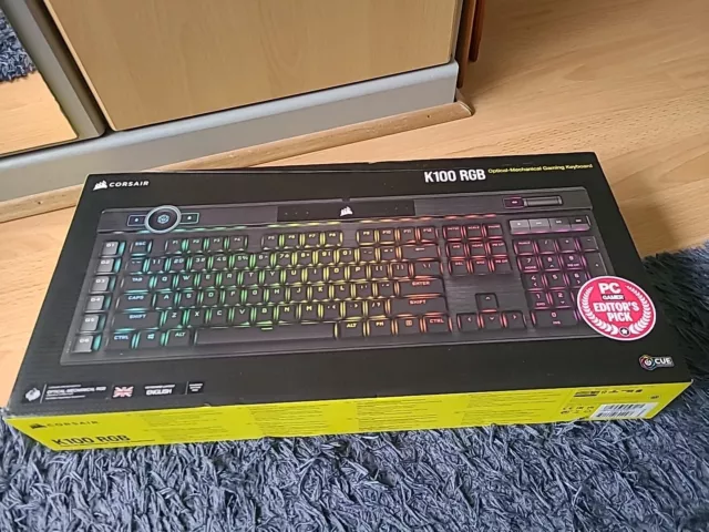 Corsair K100 RGB (CH912A01AUK) Wired Optical Mechanical Gaming Keyboard