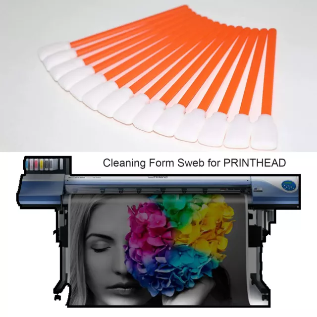 50 pcs，Foam Solvent Cleaning Swabs for Mimaki JV3,JV4,JV33,JV5 Printer Printhead