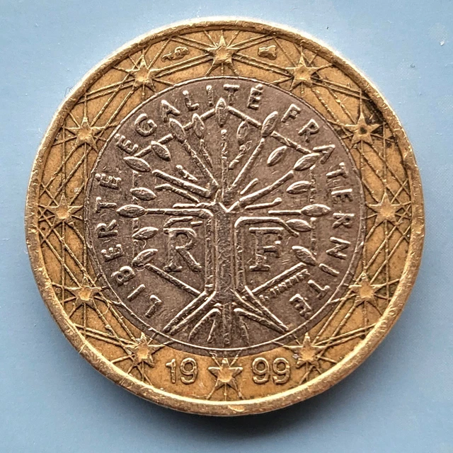 EIN EURO MÜNZE 1999 Liberte Egalite Fraternite Mit Einer Eindeutigen