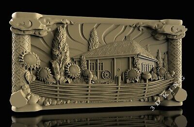 STL 3D Models VILLAGE HOUSE for CNC Router 3D Printer Engraver Carving Aspire