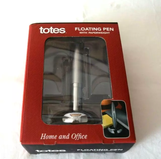 Totes Floating Pen with Paperweight Black Brand New