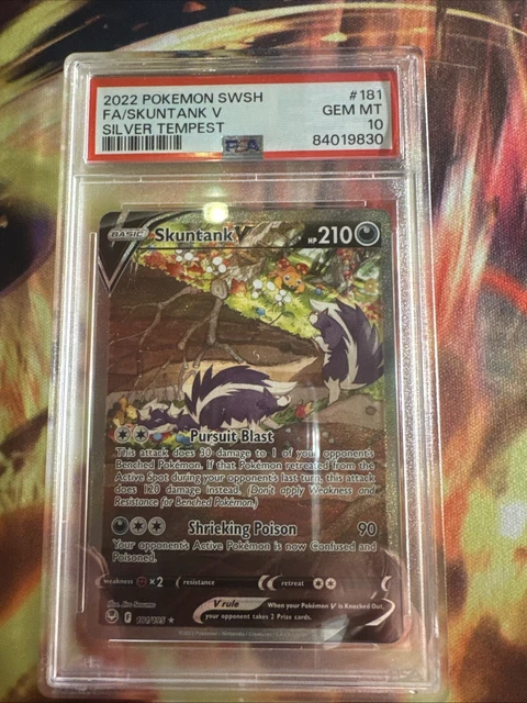 peeking red card pokemon tcg Amazon.com: Pokemon - Skuntank V - 180/195 (Full Art) - Silver Tempest