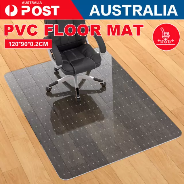 Chair Mat Office PVC Carpet Floor Protectors Home Room Computer Work 120X90CM