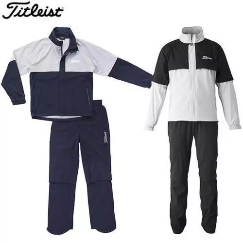 Titleist Rainwear Golf TSMR1695 Pants Jacket Set Black Cooling Stretch UV 2022