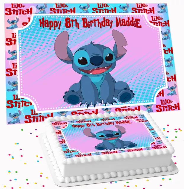 Stitch Edible Wafer Cupcakes Topper Birthday Party 1.5x24 and 2