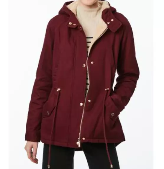 Collection B Women's Juniors' Hooded Anorak Jacket, Red, Size M, $80, NwT