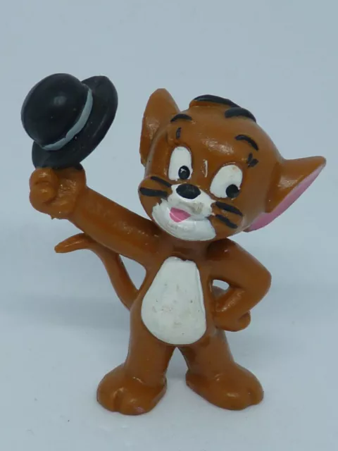 Ancienne Figurine Pvc Plastique Tom Et Jerry* Jerry Avec Chapeau Melon