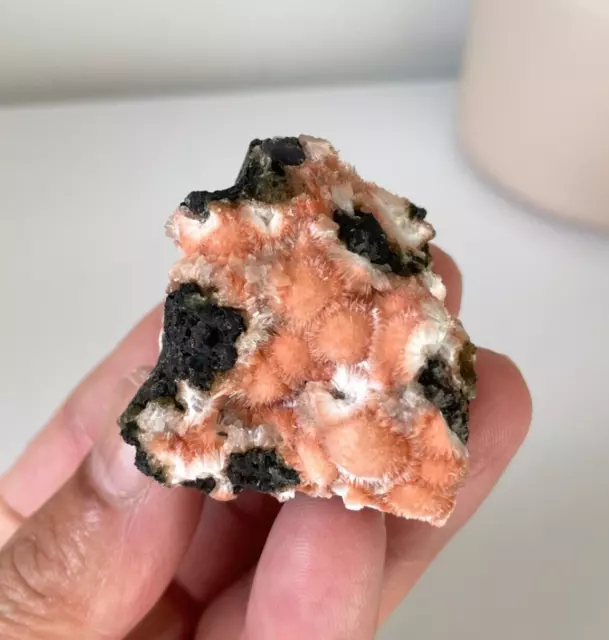 Orange Thomsonite Natural Crystal Cluster Rare AP558a