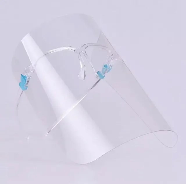 New Clear Plastic Face Shield Safety Protection Visor with Glasses