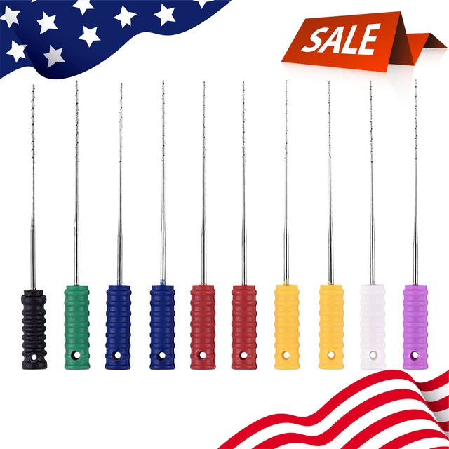 10 PACKS DENTAL Endodontic Nerve Broach Barbed Broaches Files for Root