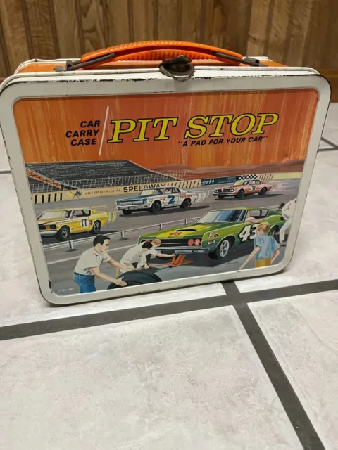 1968 Pit Stop Lunchbox Ohio Art Car Carry Case Hot Wheels Matchbox