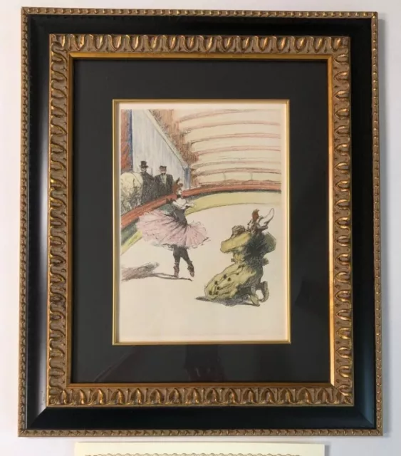 Framed Authentic Henri de Toulousse-Lautrec "Le Rappel" Lithograph 2
