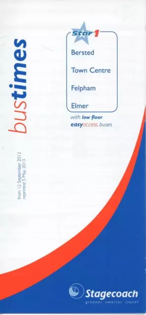 Stagecoach Bus Timetable - 1 - Bersted-Chichester-Elmer - September 2012