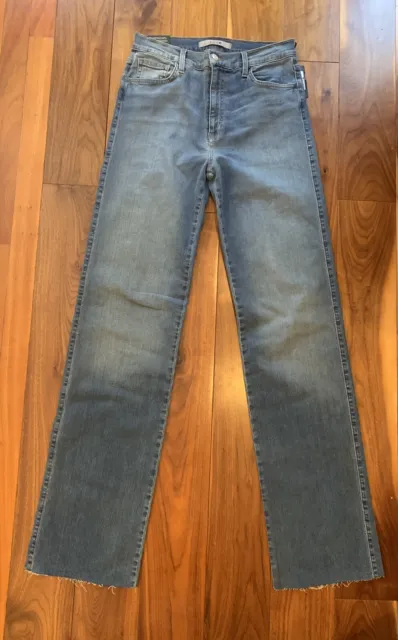Joes Jeans High Rise Wide Leg Denim Jeans Raw Hem Size 28 NWT