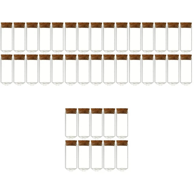 40 PC botellas pequeñas de vidrio de corcho multifunción deseos botellas delicadas