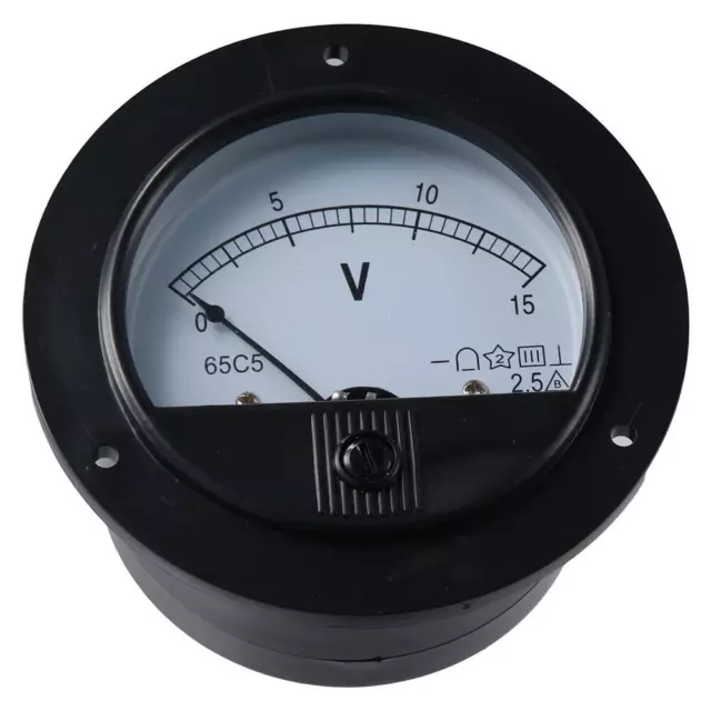 plastic Round DC voltmeter black Volt Voltage Gauge  electrician
