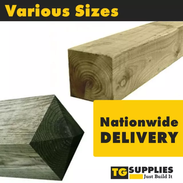Quality Pressure Treated SAWN Timber Fence Posts Wooden Posts in Various Sizes