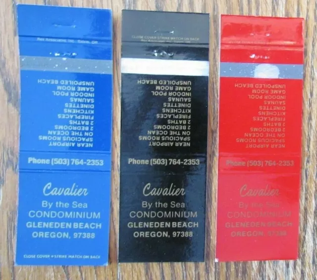 Gleneden Beach, Oregon Matchbook Covers: Cavalier Condominium Matchcovers -D