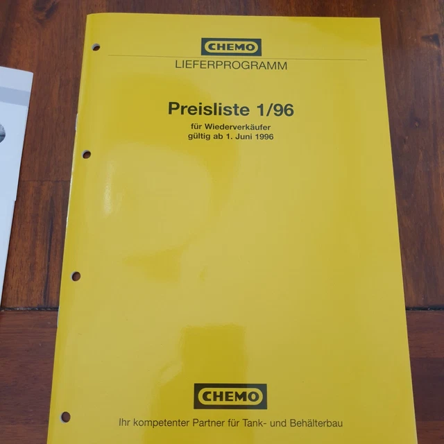 CHEMO Lieferprogramm Preisliste 1996 Schlepper Traktor Prospekt Landmaschine m