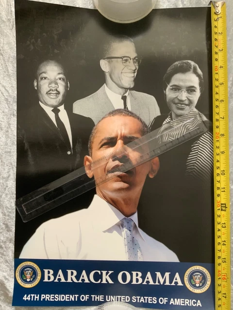 LARGE-EX 44th USA PRESIDENTIAL ELECTION POSTER-BARACK OBAMA-MARTIN LUTHER KING