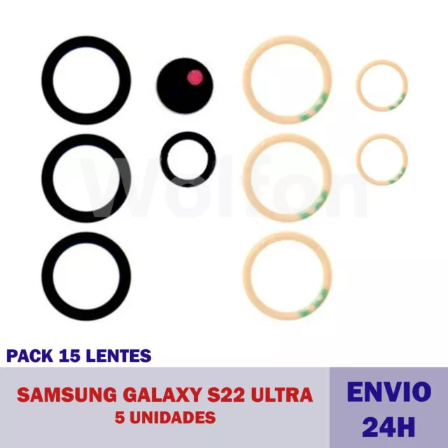 LENTE Samsung Galaxy S22 ULTRA 5G CON ADHESIVO camara 3 Pack envio 24 horas