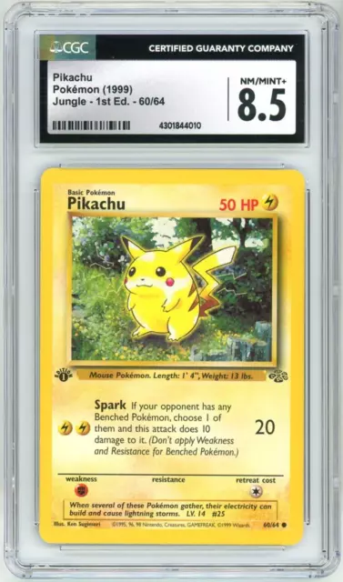 CARTE POKÉMON PIKACHU 60/64 Jungle 1ère édition M/NM - Jamais