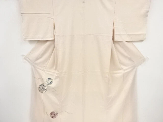 43412# Japanese Kimono / Antique Kimono / Embroidery / Mari Ball