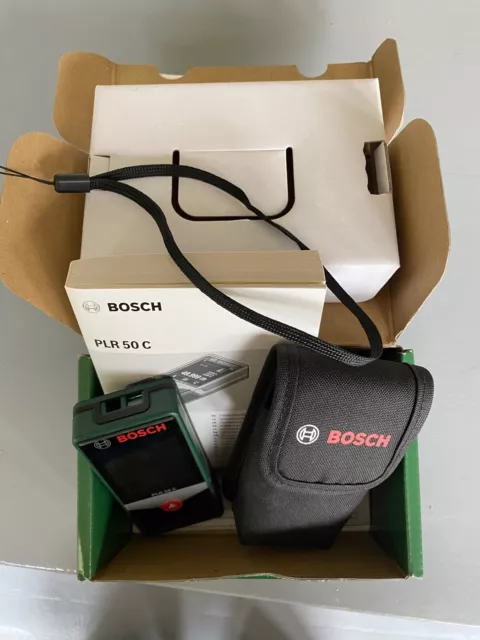 télémètre laser Bosch PLR 50 C avec sa boite et sa notice