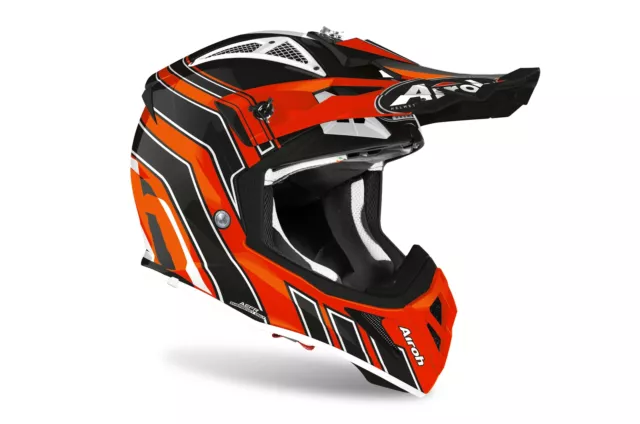 Avaar32Xs - Casco Off Road,Cross, Airoh Aviator Ace Art Orange Gloss Helmet T...