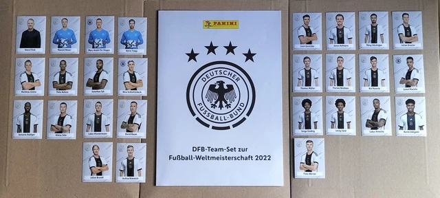 PANINI WORLD CUP Qatar 2022 DFB Team Complete set of 27 Extra Stickers ...