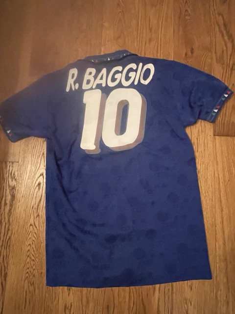 Maillot Italie Vintage Domicile 1994-1995 – N°10 R. Baggio – Diadora – Taille XXL – Occasion